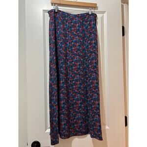 Vintage Laura Ashley Maxi Skirt Dark Floral‎ Size 12 Cottagecore Witchy Prairie